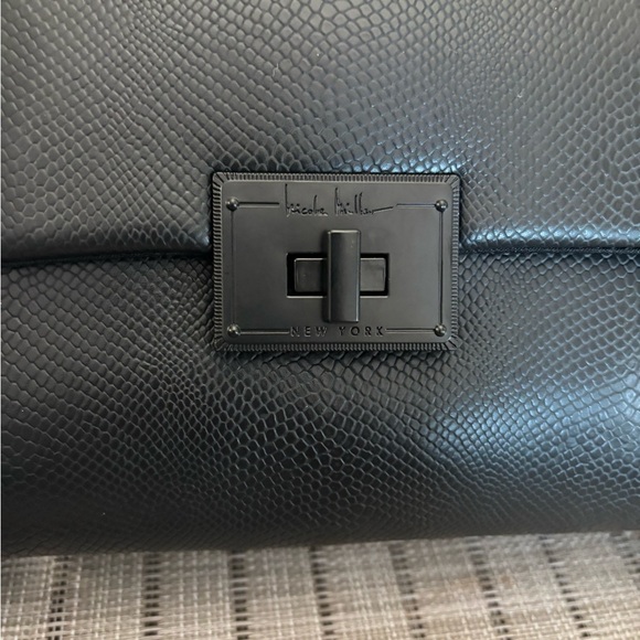 Nicole Miller New York Black embossed snakeskin print - Picture 8 of 11